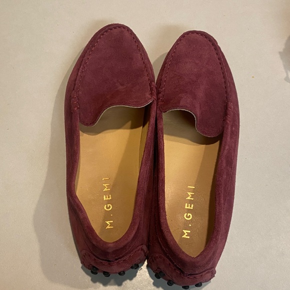 M. GEMI THE FELIZE SUEDE DRIVING SHOE MOCCASIN LOAFER BURGUNDY WOMENS SZ 39 - Picture 11 of 14